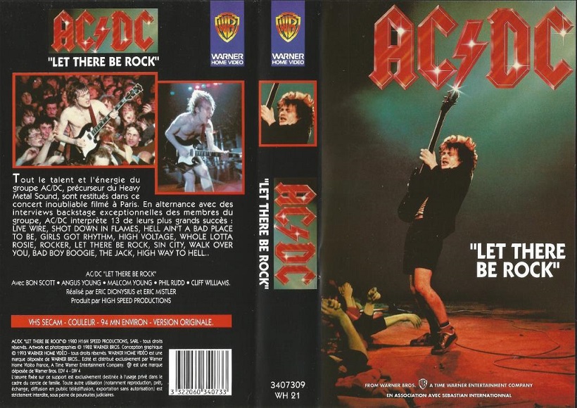billede Repræsentere Forhandle Let There Be Rock - The Movie - VHS | Highway To ACDC : le site francophone  sur AC/DC