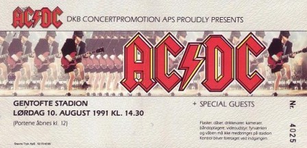 rent Typisk noget 1991/08/10 - DNK, Copenhagen, Gentofte Stadion | Highway To ACDC : le site  francophone sur AC/DC
